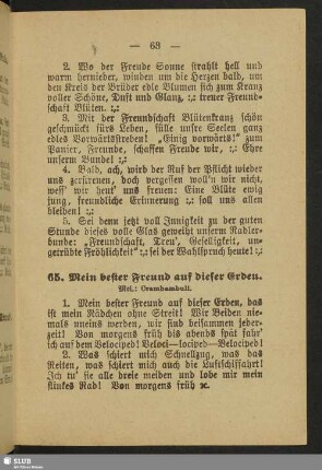65. Mein bester Freund auf dieser Erden