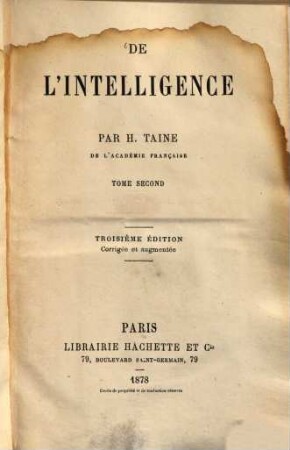 De l'intelligence. 2