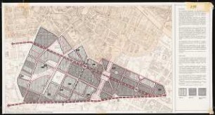 Moritzplatz, Berlin-Kreuzberg Schinkelwettbewerb 1983: Lageplan: Verkehr und Nutzung 1:4000