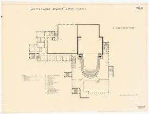 Staatstheater Kassel: Grundriss 2. OG 1:200