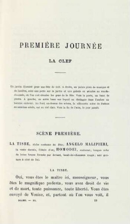 Première journée. La clef