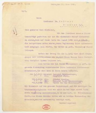 Brief an Fritz Volbach : 16.03.1921