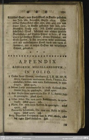 Appendix Librorum Miscellaneorum