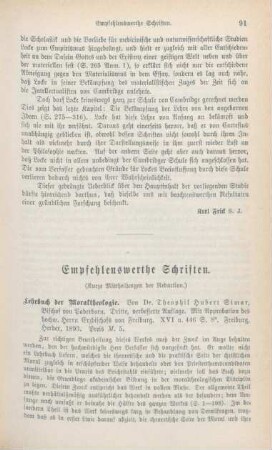 91-100 Empfehlenswerthe Schriften