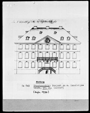 Entwurf zu einem Kanzleigebäude