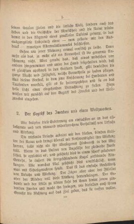 2. Der Begriff des Zweckes und eines Weltzwecks