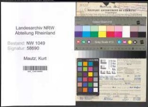 Entnazifizierung Kurt Mautz , geb. 01.06.1911 (Dozent)