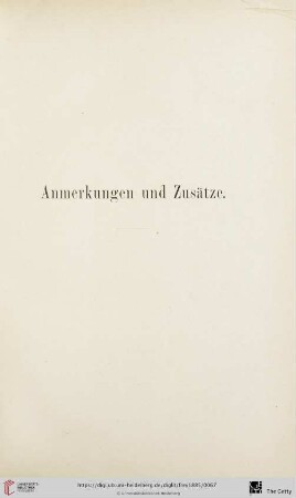 Anmerkungen und Zusätze