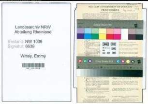Entnazifizierung Emmy Wittey , geb. 03.12.1921 (Haustochter)