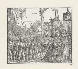 David ergreift Sauls Speer, aus: Martin Luther, "Biblia dat ys: De gantze Hilige Schrifft", Hans Walter, Magdeburg 1545, S. CLXXVI verso