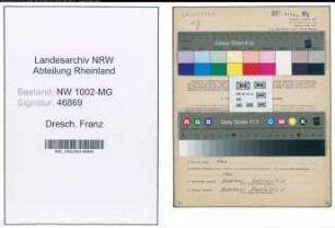 Entnazifizierung Franz Dresch , geb. 19.05.1903 (Koch)