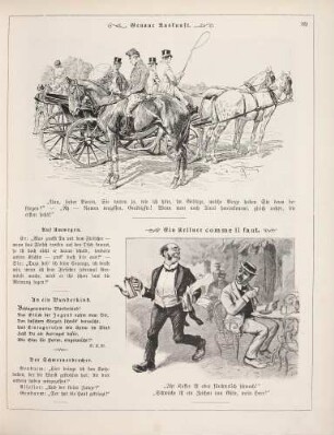 "Genaue Auskunft" "Ein Kellner comme il faut"