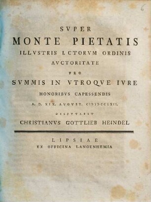 Svper Monte Pietatis