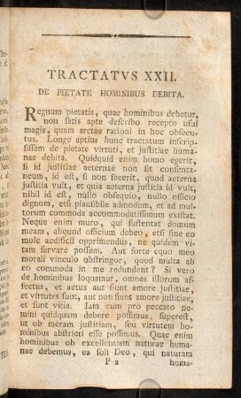 227-250, Tractatus XXII. De Pietate Hominibus Debita.