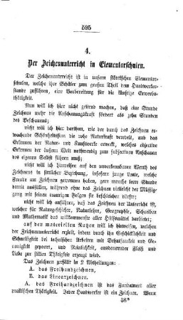 Der Zeichenunterricht in Elementarschulen