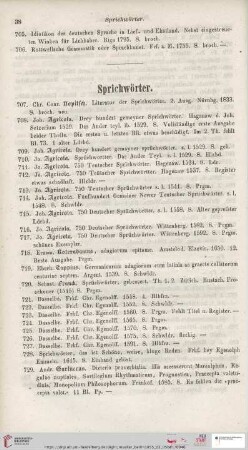 Sprichwörter (Nr. 707 - 759)