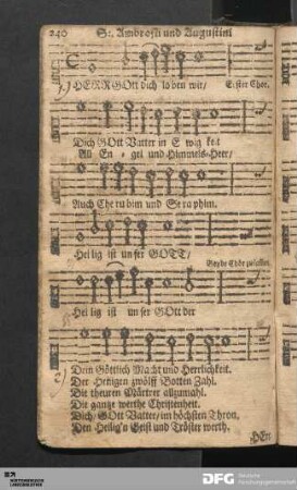 S. Ambrosii und Augustini Te Deum Laudamus.