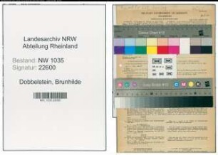Entnazifizierung Brunhilde Dobbelstein , geb. 01.08.1914 (Kontoristin)