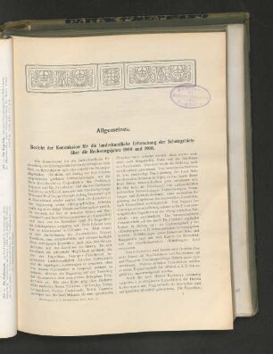 Bericht der Kommission für die landeskundliche Erforschung der Schutzgebiete über die Rechnungsjahre 1909 und 1910.