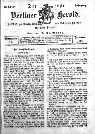 Nummer 11, Januar 1847