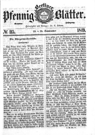 No. 115, 24. u. 25. September