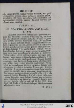 Caput III. De Natura Atque Usu Bilis.