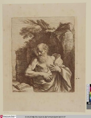 [Saint Jérome se frappant la Poitrine; Der Hl. Hieronymus, sich auf die Brust schlagend]