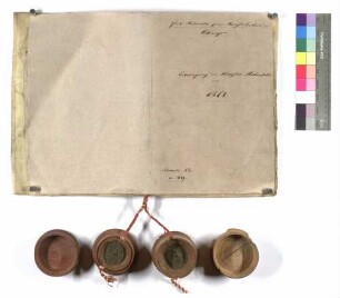 Alte hohenlohische Erbeinigung zwischen den Brüdern Graf Albrecht und Graf Kraft Georg von Hohenlohe-Neuenstein.