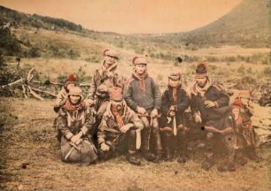 Norwegen. Gruppenbild mit Samen bei Tromsø