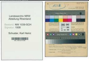 Entnazifizierung Karl Heinz Schuster , geb. 11.02.1914 (Verkaeufer)
