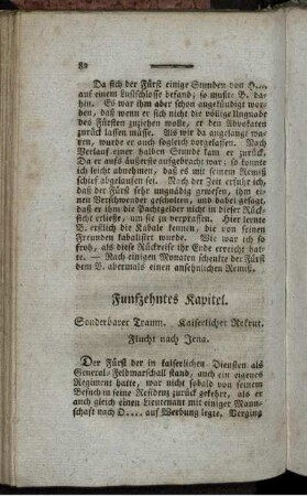 Funfzehntes Kapitel. Sonderbarer Traum. Kaiserlicher Rekrut. Flucht nach Jena.