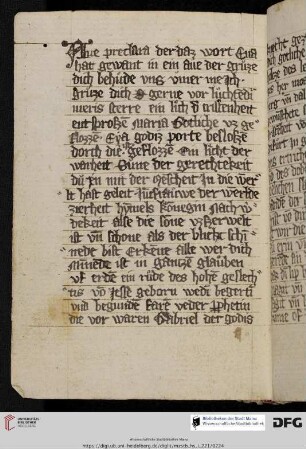 Dt. Übersetzung der Mariensequenz 'Ave praeclara maris stella'