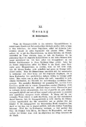 Gesang : [Abteilung B. Die einzelnen Lehrgegenstände]