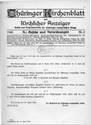 Nr. 3 : 15. Juli 1943