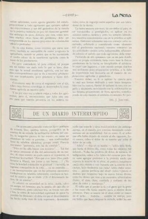 De un diario interrumpido