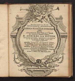 Dissertatio Physiologica Inauguralis De Fabrica Pulmonum Eorumque Usu