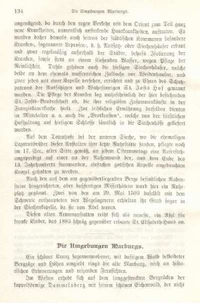 Die Umgebungen Marburgs.