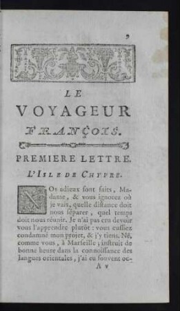 Premiere Lettre. L'Isle De Chypre.