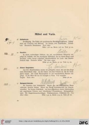 Möbel und Varia (48-62)