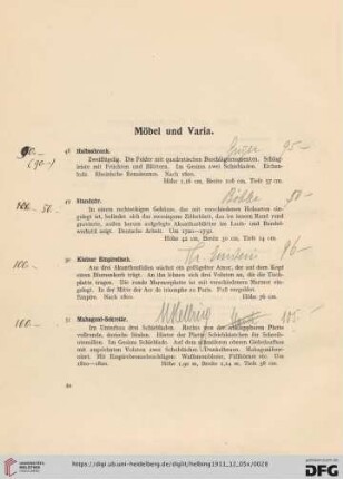 Möbel und Varia (48-62)
