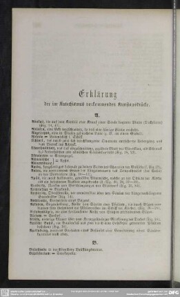 Erklärung der im Katechismus vorkommenden Kunstausdrücke
