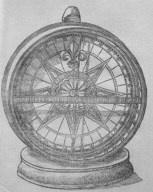 Gilberts Inklinatorium (aus Gilbert: De magneto) : Technikgeschichte | Physik | Magnetismus | Magnetische Meßinstrumente