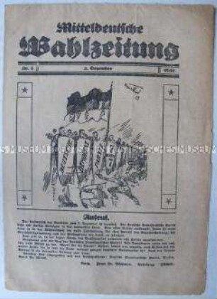 Regionale Wahlzeitung der DDP zur Reichstagswahl 1924
