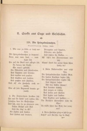 II. Stoffe aus Sage und Geschichte