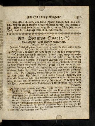 431-435, Evangelium samt kurzer Erklaerung; Vor-Eingang; Eingang