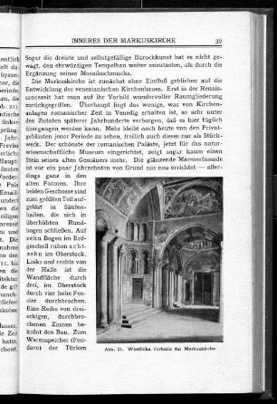 Abb. 21. Westliche Vorhalle der Markuskirche