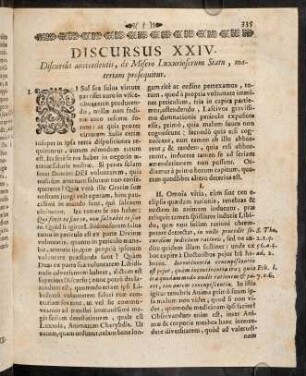 335-348, Discursus XXIV. Discursus antecedentis, de Misero Luxuriosorum Statu, materiam prosequitur.