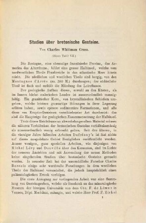 Studien über bretonische Gesteine
