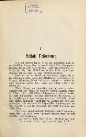 Die Ordensstadt Neidenburg in Ostpreußen