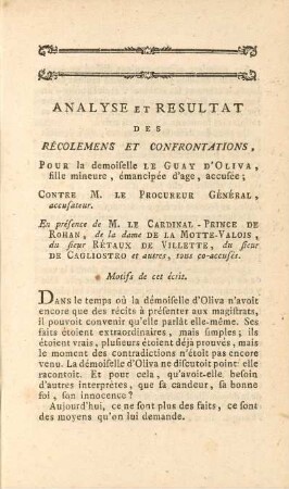 Motifs de cet écrit